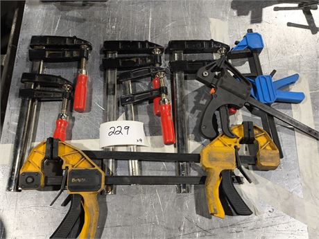 Lot 229 - Various Bar Clamps.