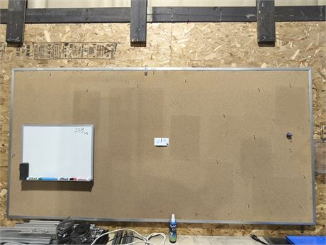 Lot 259 - Wall-Mounted Cork Board and Whiteboards