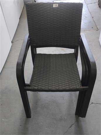 Lot 18 - Woven Outdoor Stacking Chairs