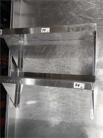 Lot 74 - Stainless Steel Commercial Wall Mount Shelfs