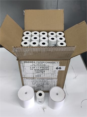 Lot 66 - Maxwell Paper Canada thermal paper rolls