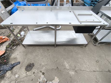 Lot 104 - Stainless Steel Table with insulated ice compartment