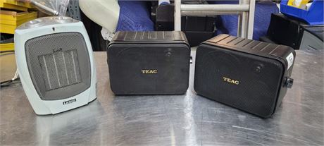 Lot 156 - TEAC Speakers System and Heater