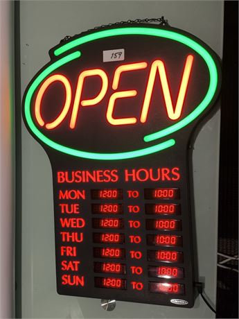 Lot 159 - LED Open Sign