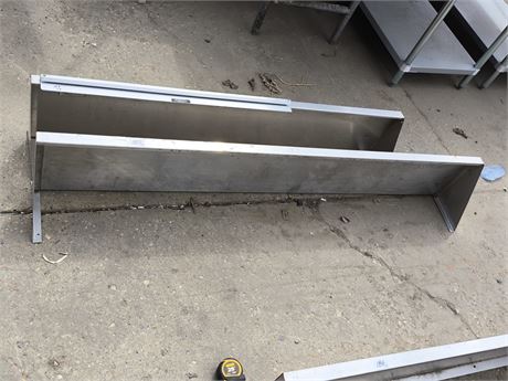 Lot 187 - Stainless Steel Commercial Wall Mount Shelfs