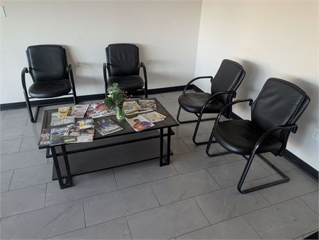 Lot 10 - Waiting Room Chairs and Table