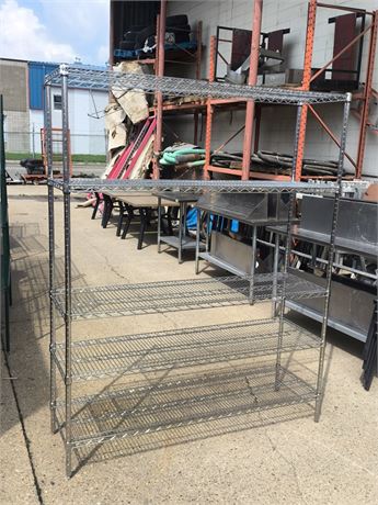 Lot 2-48-Five Shelf Metal Racking