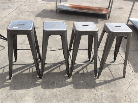 Lot 2-51-Stackable Bar Stools