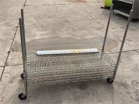 Lot 1-127 - Wheeled Metal Storage Rack