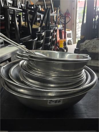 Lot 2-66-Various Bowls/Strainers