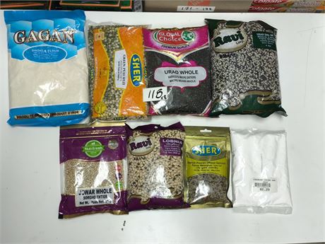 Lot 118 -  various grains,lentils&seeds