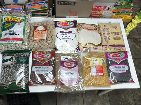 Lot 134 - various flours , grains&pulses