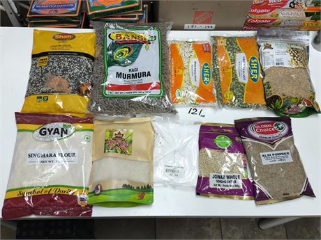 Lot 121 -  various flours , grains&pulses