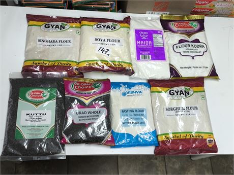 Lot 147 -various flours , grains&pulses,