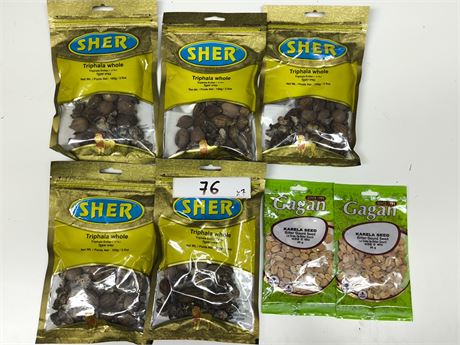 Lot 76 - sher triphala whole , gagan karela seed