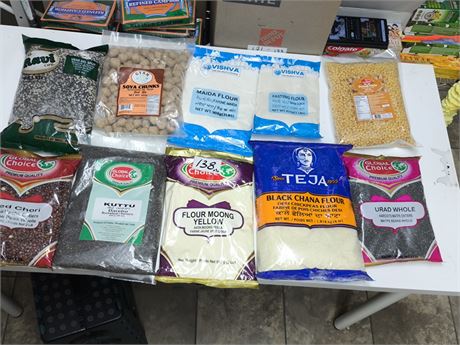 Lot 138 - various flours , grains&pulses,seeds