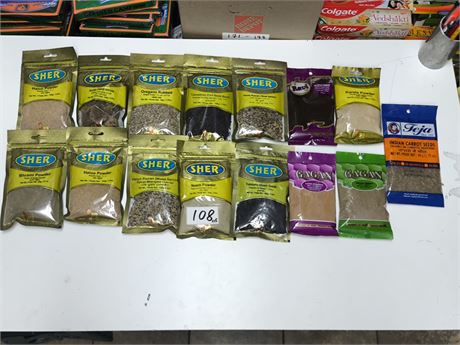 Lot 108 -  various herbal powder&seeds