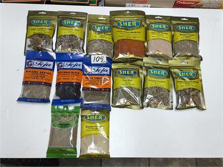 Lot 109 -  various herbal powder&seeds