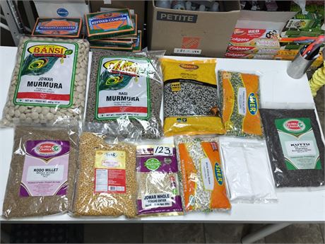 Lot 123 -  various flours , grains&pulses