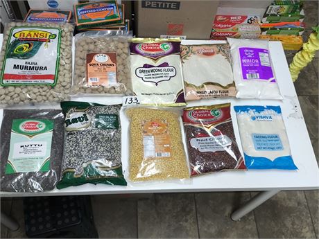 Lot 133 -  various flours , grains&pulses