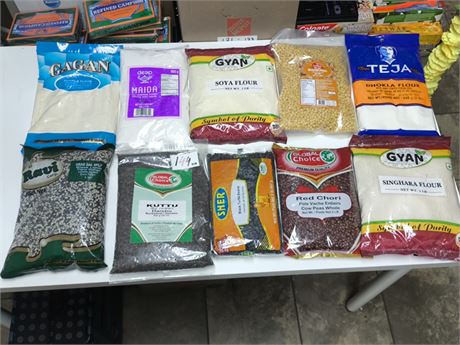 Lot 144 -various flours , grains&pulses,seeds