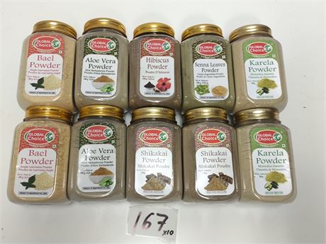Lot 167 - GLOBAL Mixed Herbal powder