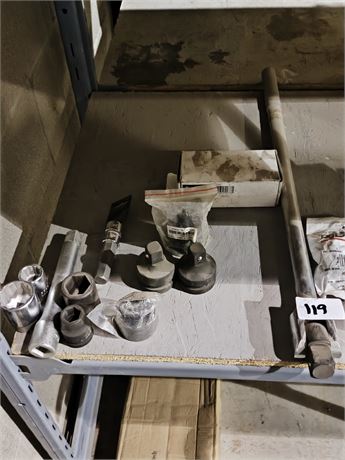 Lot 119 - Various 1" drive sockets, adapters see pictures