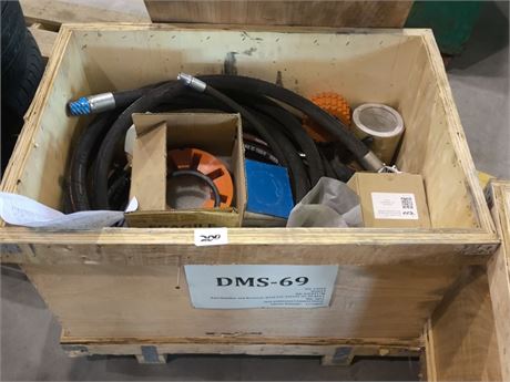 Lot 200 - Hydraulic lines, metal slings, other varios parts see pictures for det