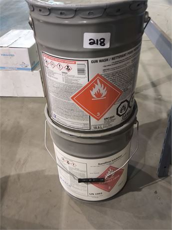 Lot 218 - 18.9 Gun wash, 17kg of sand line inhibitor