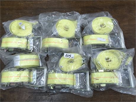 Lot 105 - Assorted Ratchet Tie - Down Straps