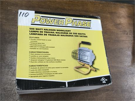 Lot 110 -  Power PhaseHalogen light