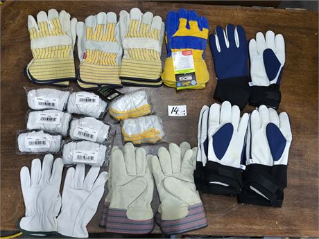 Lot 14 - Mixed Lot of Leather & Work Gloves � Assorted Safety Gloves