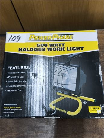 Lot 109 -  Power PhaseHalogen light