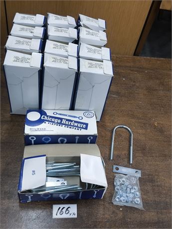Lot 166  - Chickago Hardware u-bolts with plates