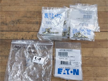 Lot 319 - Assorted tube inserts, assorted pipe caps