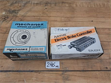 Lot 246 - Mechanex wheel oil seals, Kelsey automatic electric brake controller