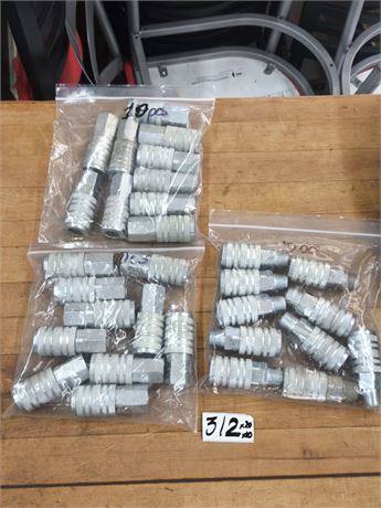 Lot 312 - Hose barb steel industrial plug