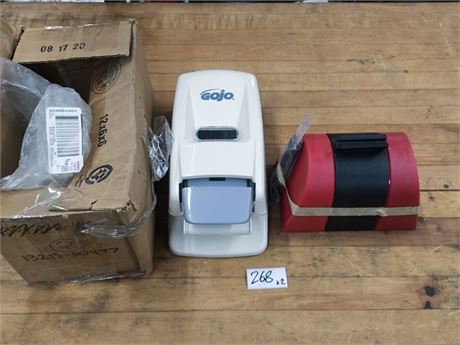 Lot 268 - GoJo soap dispenser, Danger do not enter