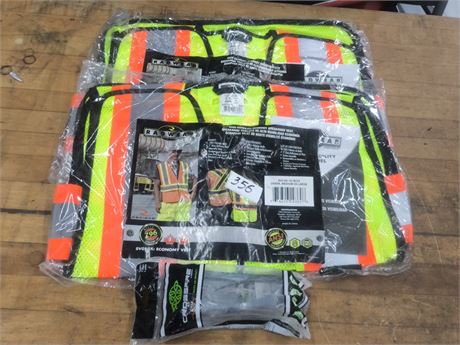 Lot 356 - Rad Wear safety vests, Rossfire safety glasses