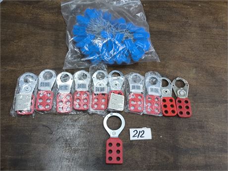 Lot 212 - lockout/tagout hasp, seal tags