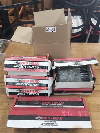 Lot 295 - Red Head concrete anchors