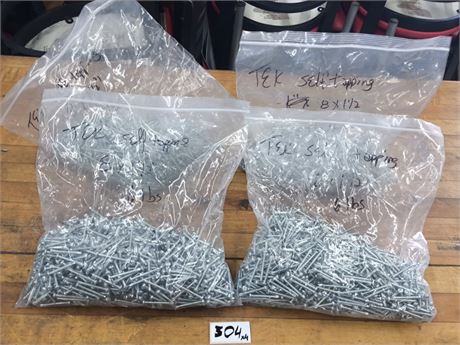 Lot 304 - TEK self tapping screws Assorted sizes