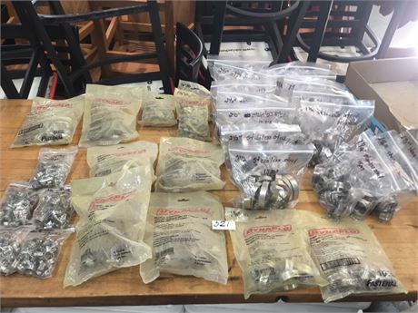 Lot 321 -  Assorted sizes hose clamps