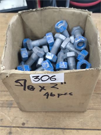 Lot 306 - Hex-head bolts with matching hex nuts