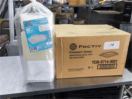 Lot 1-8 - Pactiv Pressware Domes