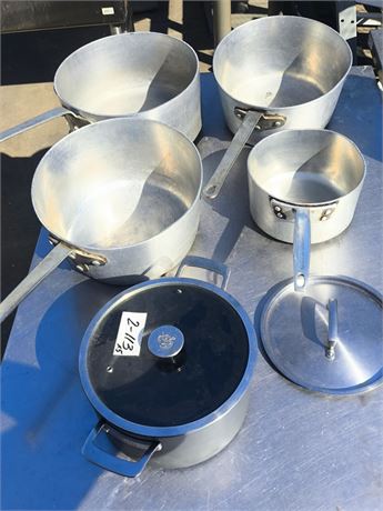 Lot 2-113 - Commercial-Grade Aluminum Sauce Pans