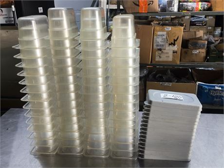 Lot 2-120 - Cambro 1/9-size Commercial Food Storage Containers and Lids