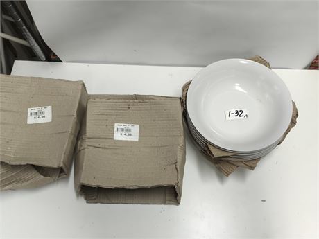 Lot 1-32 - White Salad Bowls