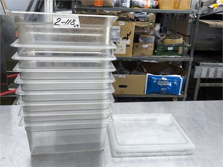 Lot 2-118 - 5-quart Rectangular Commercial Food Storage Containers