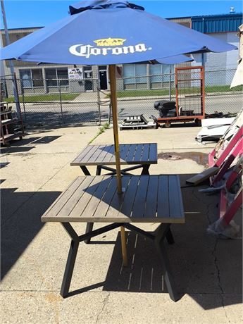 Lot 1-87 - Patio Table with Umbrella